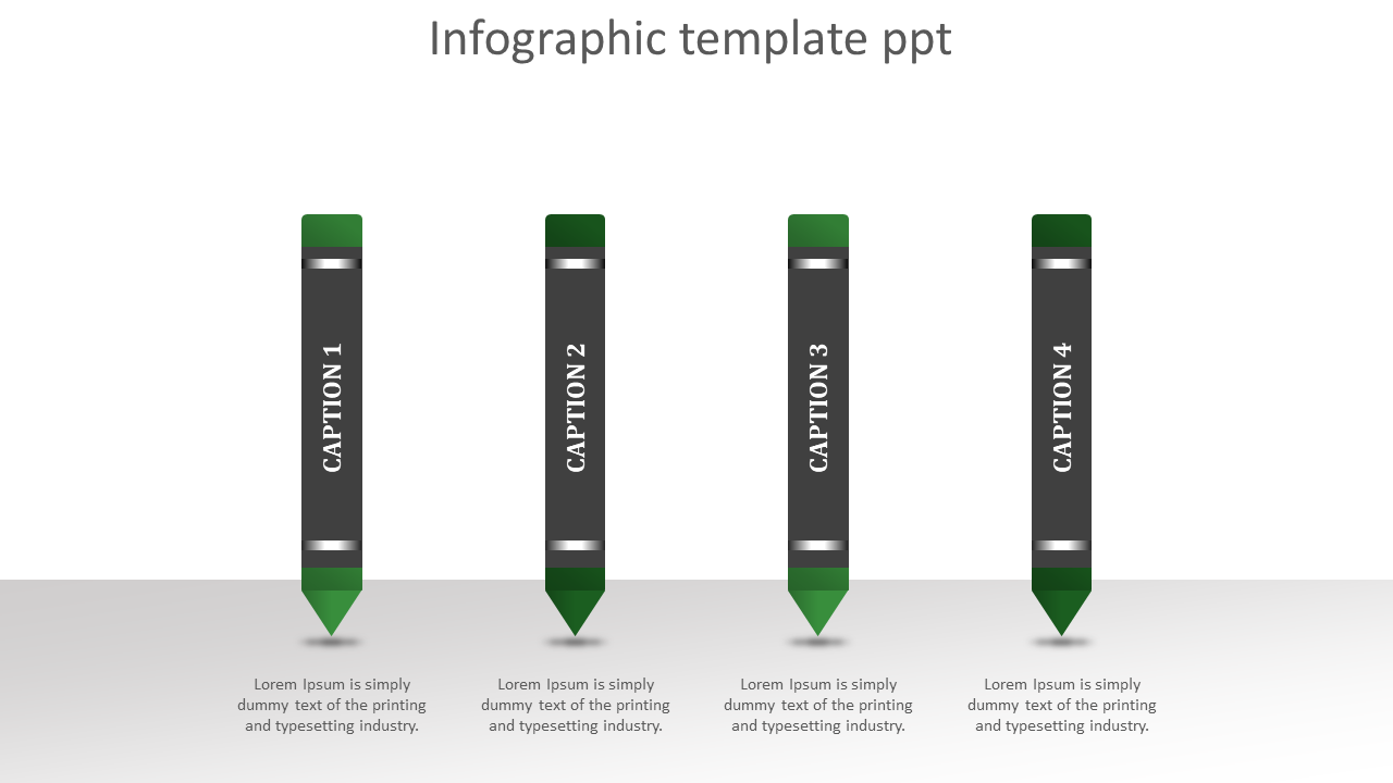infographic template ppt-4-green